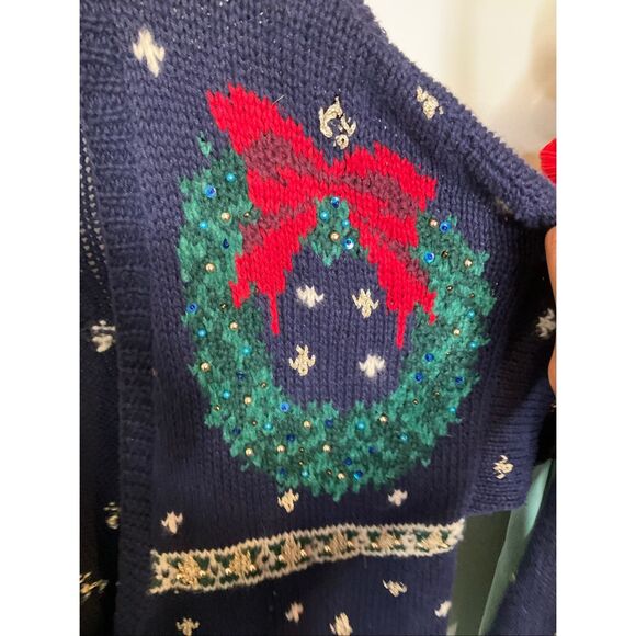 Marisa Christina 1995 Christmas Vintage Cardigan Sweater - Picture 7 of 11